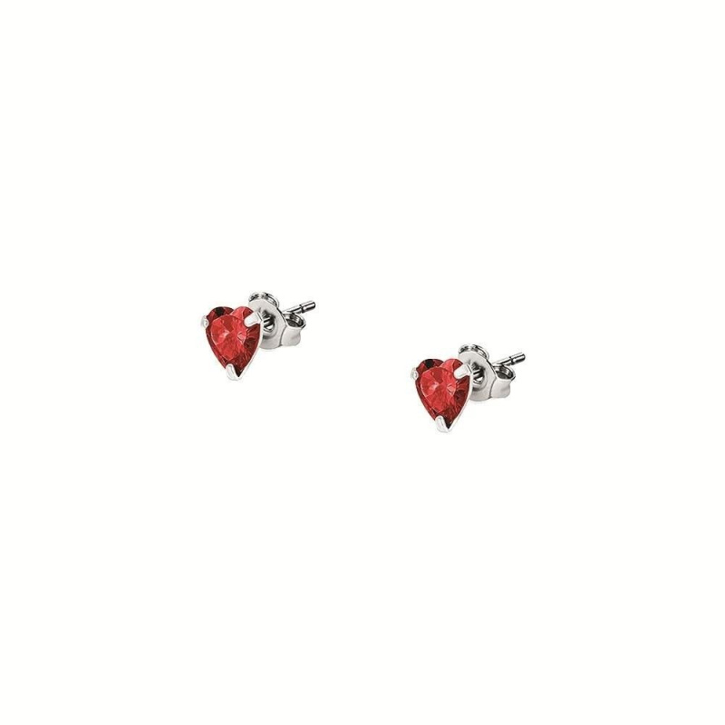 La Petite Story Silver Earrings With Red Zircons Stone LPS01AWV26 For Women