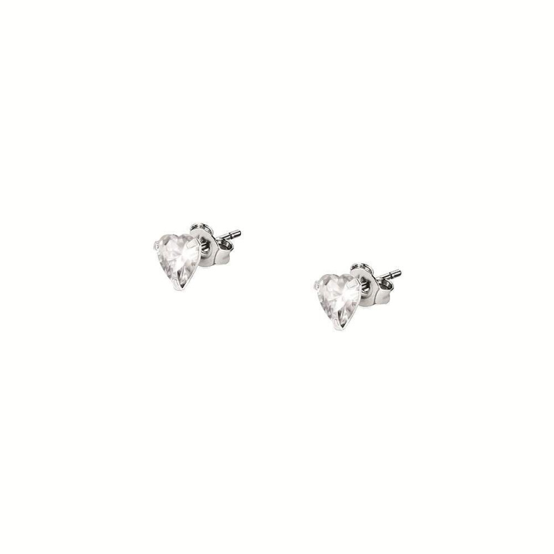 La Petite Story Silver Earrings With Clear Zircons LPS01AWV27 For Women