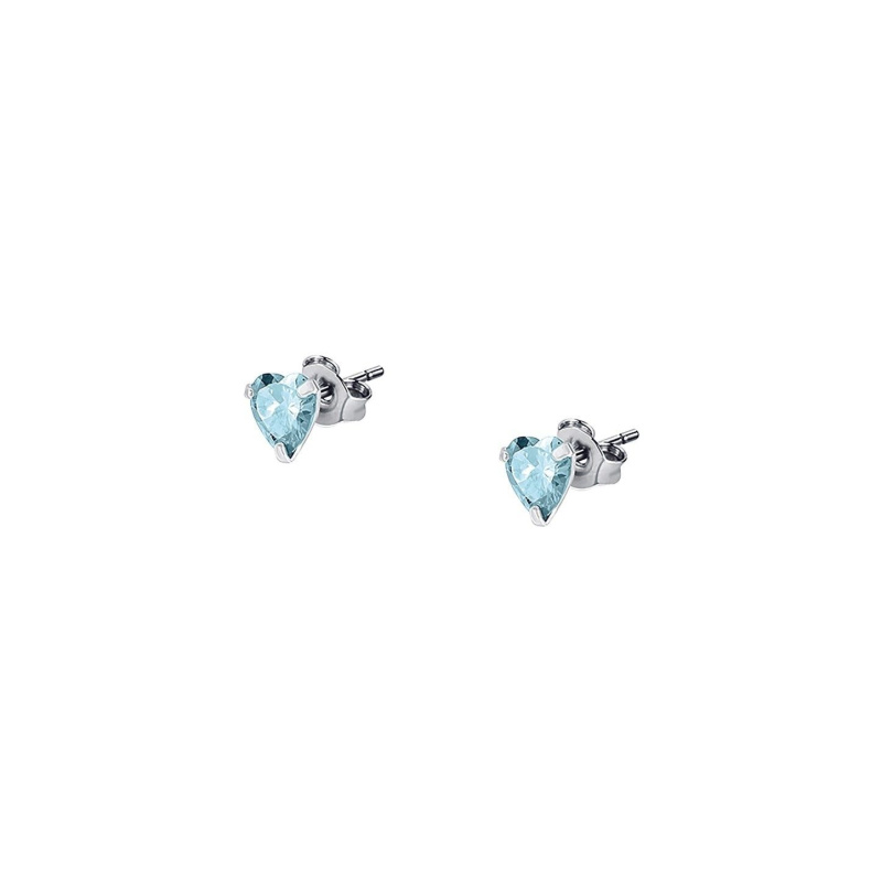 La Petite Story Silver Earrings With Light Blue Zircons LPS01AWV29 For Women