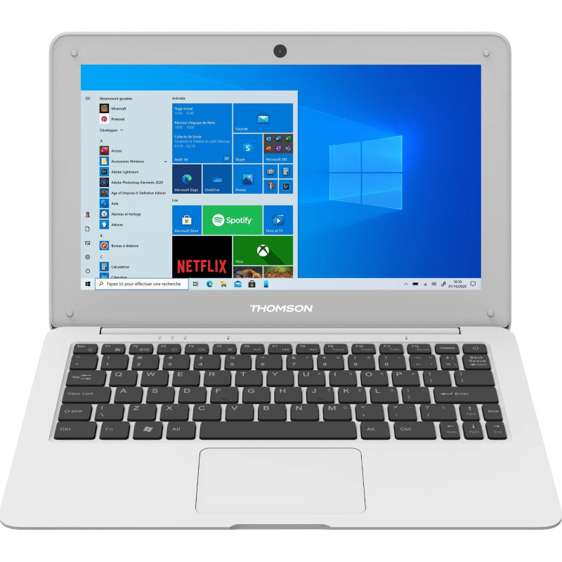 Thomson Laptop NEO 10, 10.1 Inch, Intel Atom, 4Gb RAM, 64Gb eMMC Storage, Windows 10 - White