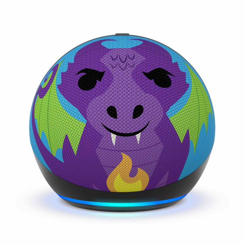 Amazon Echo Dot Kids with Alexa (newest model), Designed for kids, with parental controls, Includes 1 Year of Amazon Kids+, Dragon