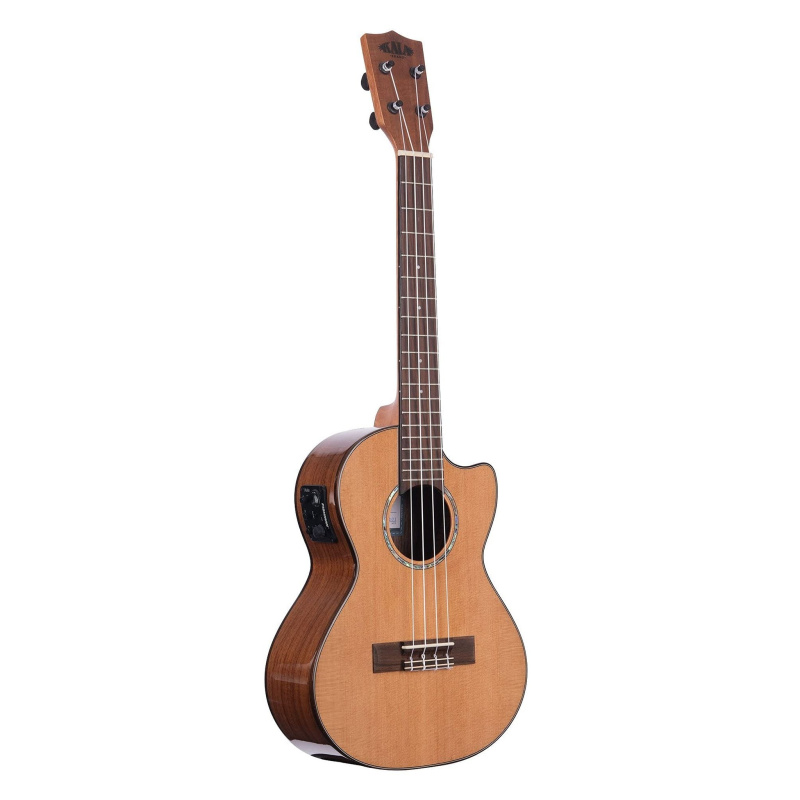 Kala Brand Music Co. Gloss Solid Cedar Top Acacia, 4-String Ukulele, Natural, Tenor (KA-SCAC-T-CE)