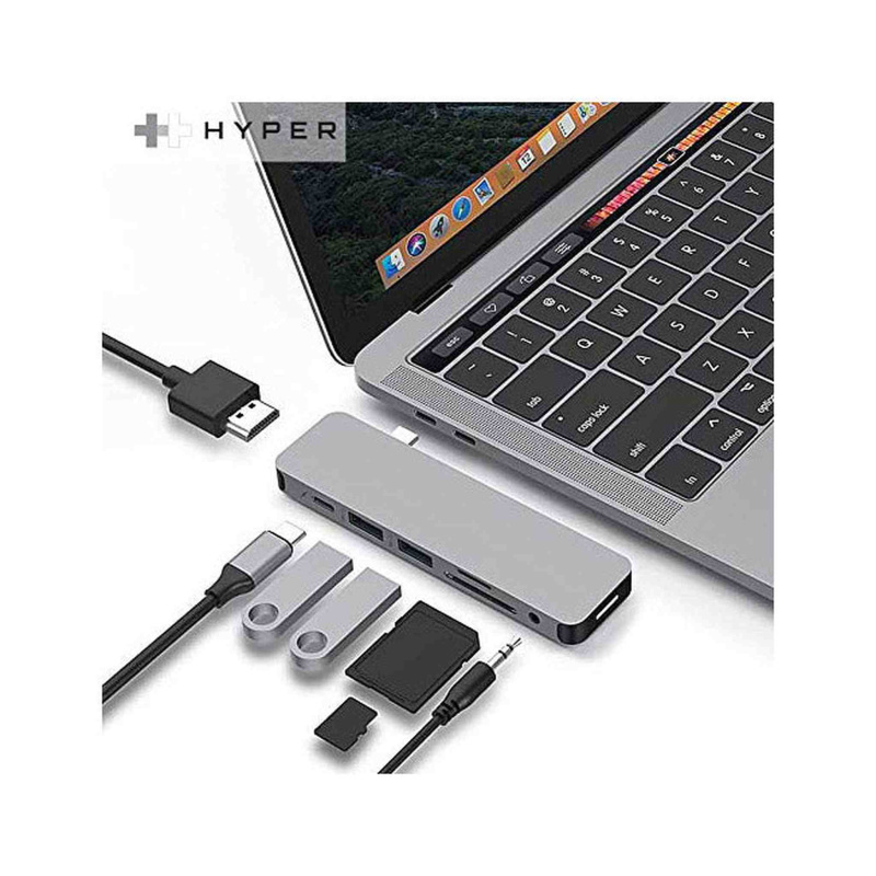 Hyperdrive Solo 7-in-1 USB-C Hub Silver