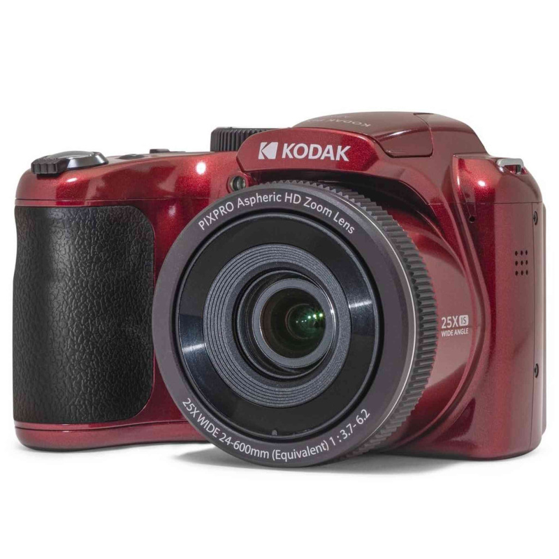 KODAK PIXPRO AZ255-RD 16MP Digital Camera 25X Optical Zoom 24mm Wide Angle Lens Optical Image Stabilization 1080P Full HD Video 3" LCD Vlogging Camera