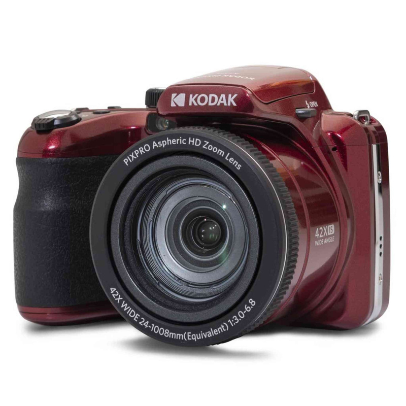 KODAK PIXPRO AZ425-RD 20MP Digital Camera 42X Optical Zoom 24mm Wide Angle 1080P Full HD Video Optical Image Stabilization Li-Ion Battery 3" LCD Vlogg