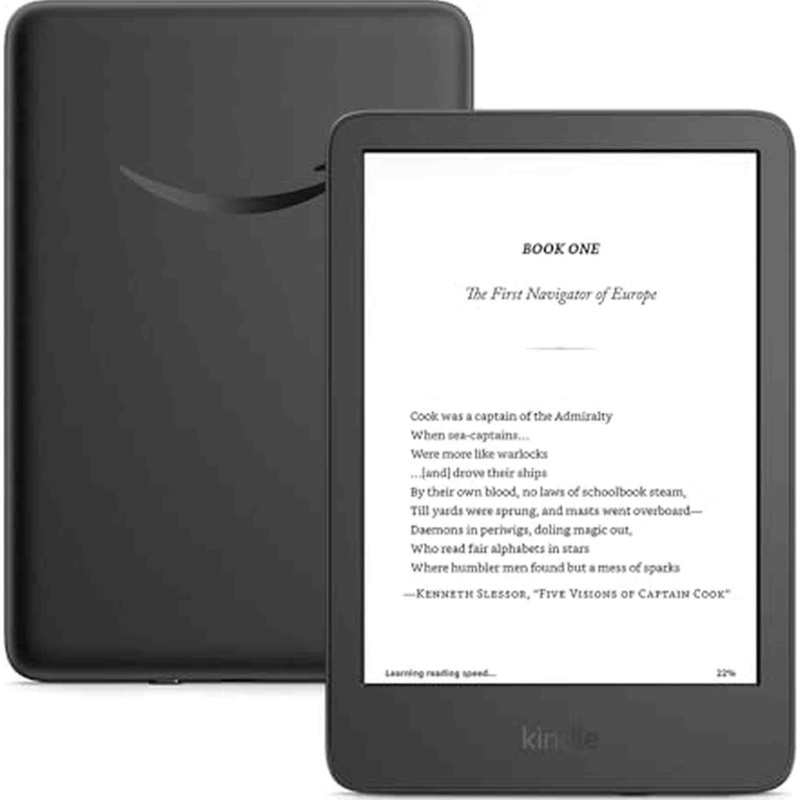 New Amazon Kindle (16 GB) - Lightest and most compact Kindle, with glare-free display, faster page turns, adjustable front light, and long battery lif
