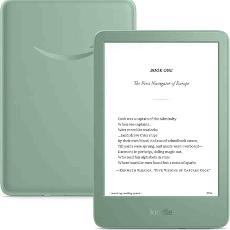 New Amazon Kindle (16 GB) - Lightest and most compact Kindle, with glare-free display, faster page turns, adjustable front light, and long battery lif