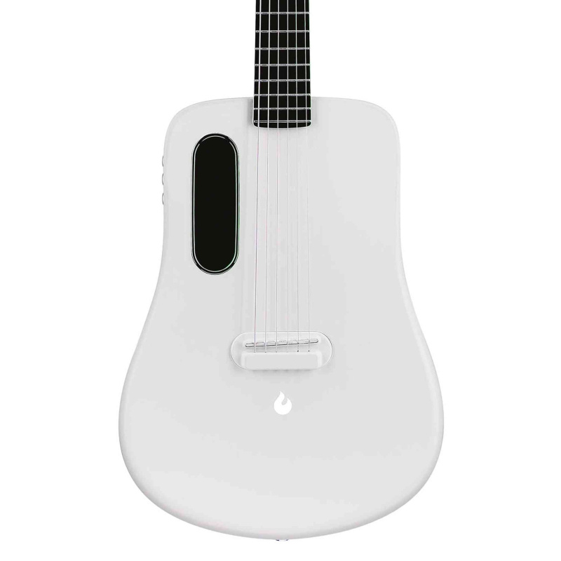LAVA ME 2 36 inch Carbon Fiber Guitar with effects Acoustic Electric Guitar with Picks Hard Case (Freeboost-White)