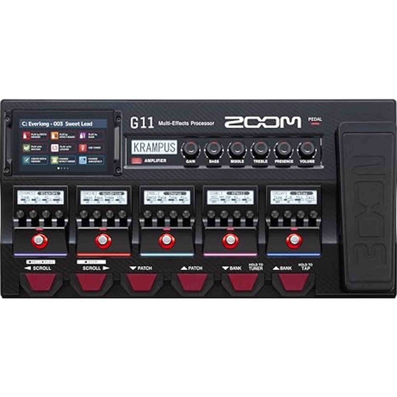 Zoom G11 Guitar Multi-Effects Processor with Expression Pedal, with Touchscreen Interface, 100+ Built in Effects, Amp Modeling, IR, Looper, Audio Inte