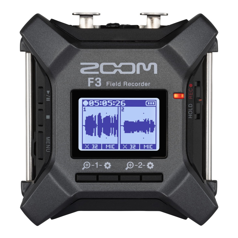 Zoom F3 Professional Field Recorder, 32-bit Float Recording, 2 Channel Recorder, Dual AD Converters, 2 Locking XLR/TRS Inputs, Battery Powered, Wirele