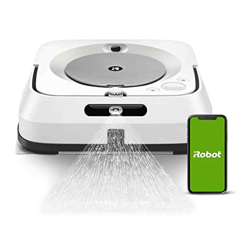 iRobot Braava Jet M6 (6110) Ultimate Robot Mop- Wi-Fi Connected, Precision Jet Spray, Smart Mapping, Works with Alexa, Ideal for Multiple Rooms, Recha