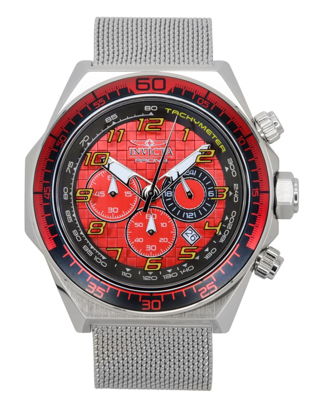 Invicta Racing Chronograph Stainless Steel Red Dial Quartz 47900 Men's Watch