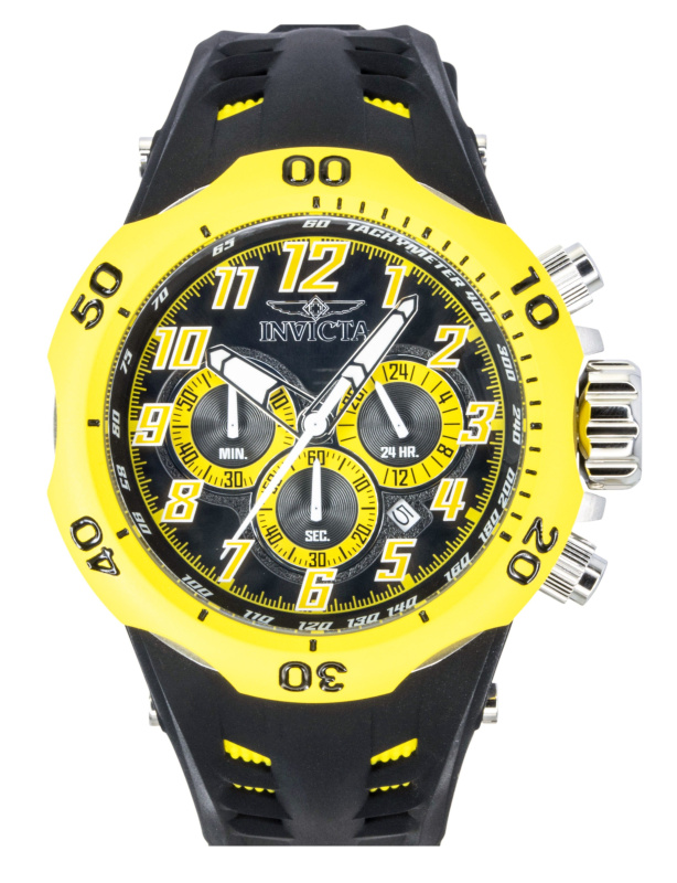 Invicta Venom Hydra GMT Chronograph Silicone Strap Black Dial Quartz 48236 200M Men's Watch