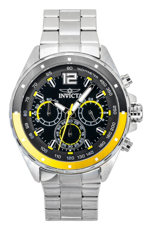 Invicta Speedway Chronograph GMT Stainless Steel Black Dial Quartz 49365 Men's Watch