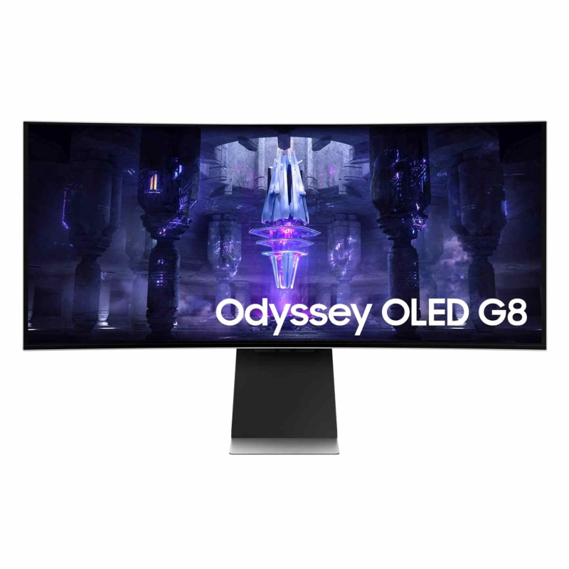 SAMSUNG 34-Inch Odyssey G85SB Series OLED Ultra WQHD Curved Gaming Monitor, 175Hz, 0.03ms, DisplayHDR True Black 400, AMD FreeSync Premium Pro, Advanc